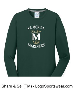 GREEN LONG SLEEVE T-SHIRT WITH STM ANCHOR LOGO Design Zoom
