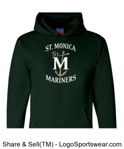 ADULT GREEN CHAMPION HOODIE WITH STM ANCHOR LOGO Design Zoom
