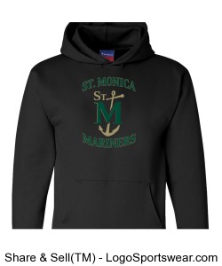 ADULT BLACK CHAMPION HOODIE WITH STM ANCHOR LOGO Design Zoom